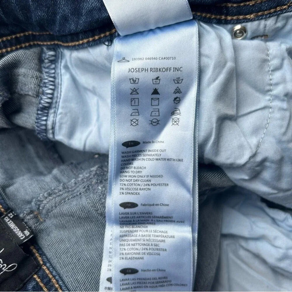 Joseph Ribkoff Paisley Embroidered Stretchy Skinny  Jeans - Picture 7 of 15